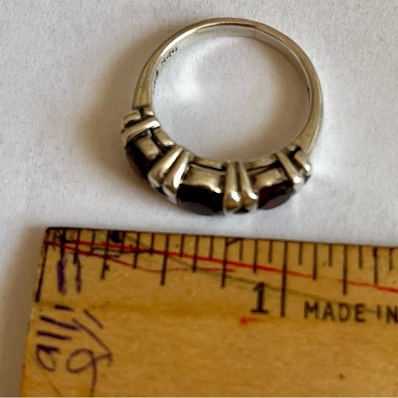 Antique garnet and silver ring - Picture 6 of 6